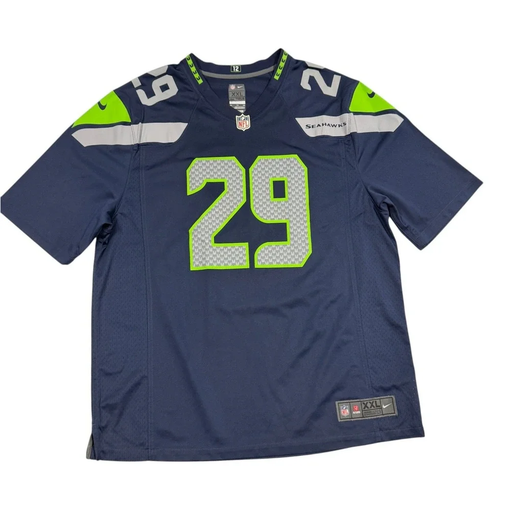 Nike Seattle Seahawks Earl Thomas III 29 On Field Jersey Mens‎ XXL Navy Blue NFL